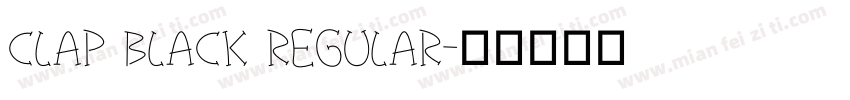 Clap Black Regular字体转换